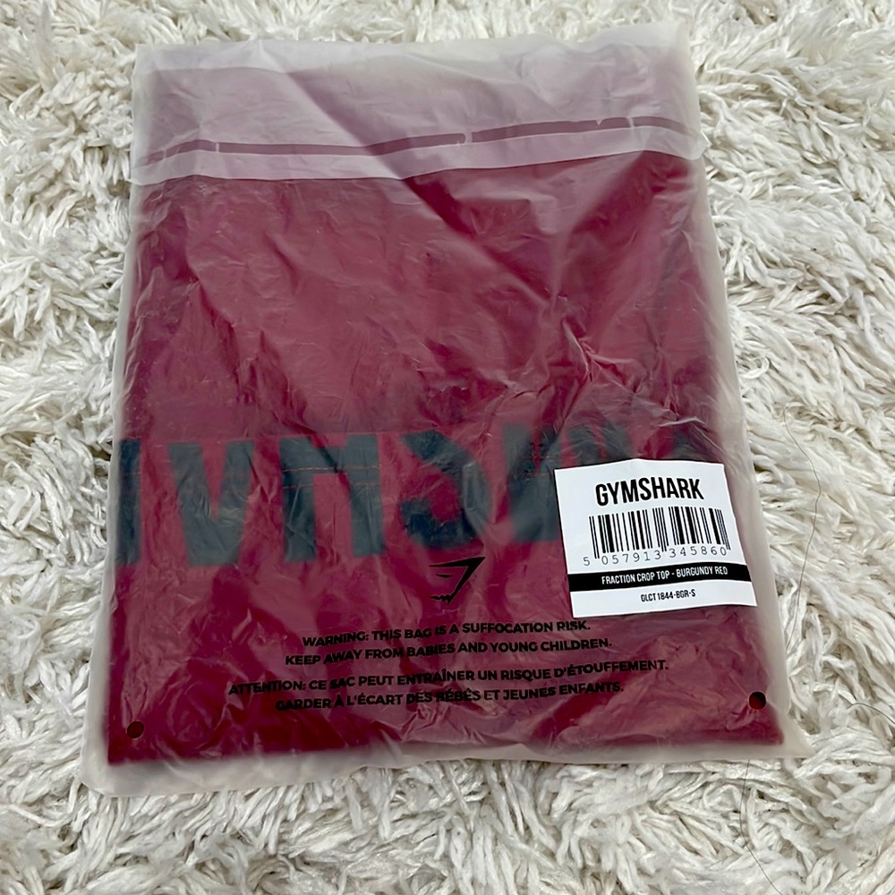 Brand New Burgundy Fraction Crop Top